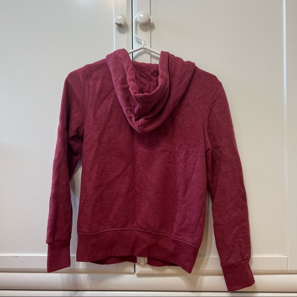 Primark Maroon Red Zip Up Hoodie Sweatshirt - Picture 2 of 4